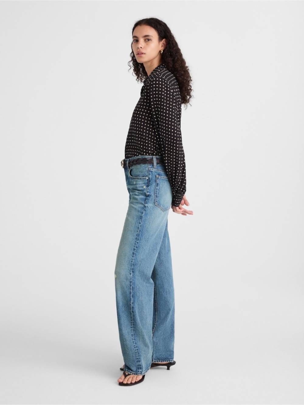 NWT Madewell low slung baggy full length inseam jeans - Picture 3 of 16